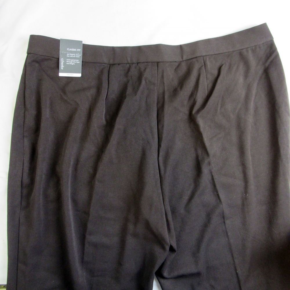 CJ Banks Dress Pants Brown Trouser Classic Fit Stretch Women's Size 20W - Picture 4 of 7
